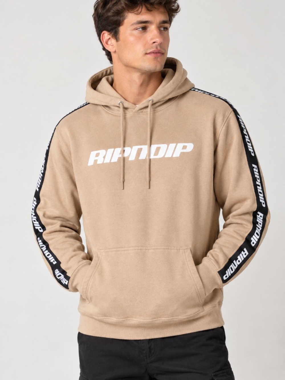 Authentic RIPNDIP Hoodie skater wear 90’s grunge Gorp core Branded Sleeve Tape